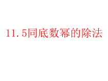 《11.5 同底数幂的除法》PPT课件2-七年级下册数学青岛版