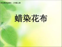 美术【冀美版】三年级上册《4.蜡染花布》PPT课件2