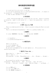 高中英语高考写作常用句型汇总（共20个）