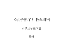 美术【辽海版】三下第4课《桃子熟了》PPT课件3