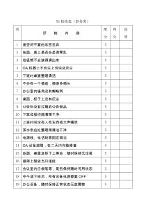 5S检核表（事务类）