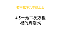 《4.5 一元二次方程根的判别式》PPT课件2-九年级上册数学青岛版