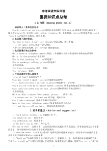 初中英语中考交际用语重要知识点总结（共30类）
