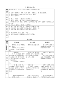 美术【岭南版】一年级下册《5. 快乐的小鸟》教学设计1