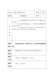 美术【岭南版】二年级上册《16. 有趣的数字》教学设计1