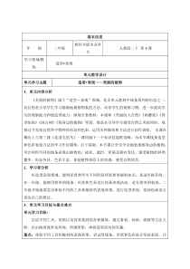 美术【人美版】（杨力）二年级下册《1.美丽的植物》教学设计2
