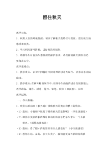 美术【湘美版】三年级上册《11. 留住秋天》教学设计5
