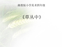 美术【湘美版】四年级上册《5. 草丛中》PPT课件3(1)