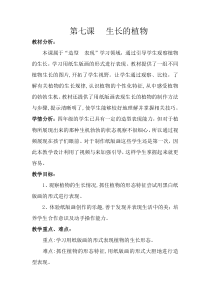 美术【浙人美版】四年级下册《7 生长的植物》教学设计2
