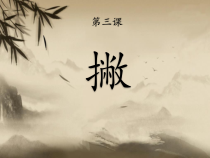 小学书法【苏少版】三年级下册《第三课 撇》PPT课件3