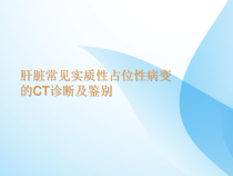 医学影像学肝占位CT鉴别课件