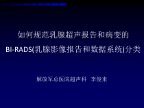 乳腺超声规范报告和BIRADS分级课件