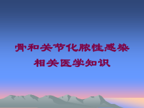 骨和关节化脓性感染相关医学知识培训课件