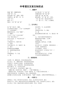 初中语文中考文言文知识点整理汇总（共六大类）