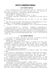 高中语文高考作文命题规律和考查重点（2020-2023）