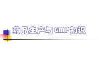 GMP培训药品生产与GMP知识精讲课件