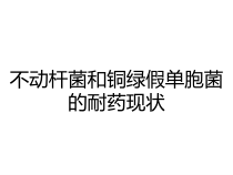 不动杆菌和铜绿假单胞菌的耐药现状课件