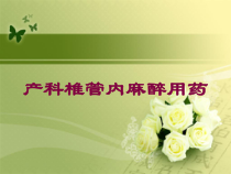 产科椎管内麻醉用药培训课件