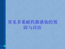常见多重耐药菌感染的预防与诊治培训课件