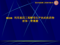 第五组利用基因工程酵母生产抗疟疾药物前体-青蒿酸课件