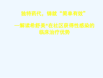 独特药代铸就简单有效解读希舒美在社区获得性感染临床治疗优势课件