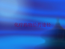化疗药物给药途径培训课件