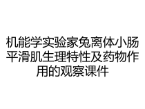 机能学实验家兔离体小肠平滑肌生理特性及药物作用的观察课件