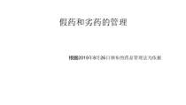 假药和劣药的管理课件