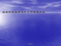 戒毒药物维持治疗工作管理办法学习体会课件