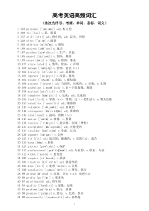 高中英语高考高频词汇（共688个）