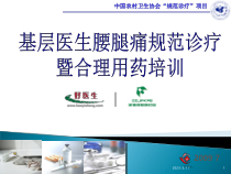 基层医生腰腿痛规范诊疗暨合理用药培训课件