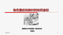 急危重症抢救给药途径说课讲解课件