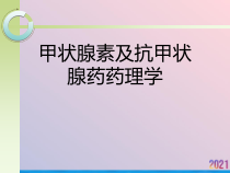 甲状腺素及抗甲状腺药药理学课件