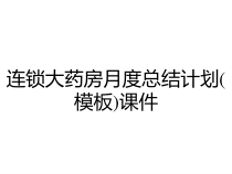连锁大药房月度总结计划模板课件