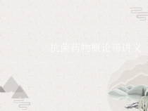 抗菌药物概论带讲义课件