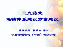 三九药业连锁体系建设方案建议课件