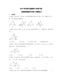 2023年北师大版数学八年级下册《线段的垂直平分线》拓展练习(含答案)