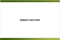 细菌耐药与临床对策研培训讲义课件