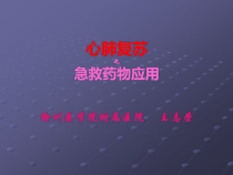 心肺复苏之急救药物课件