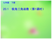 《20.1 锐角三角函数》PPT课件2-九年级上册数学北京版