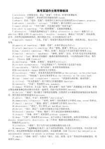 高中英语高考作文常用替换词汇总