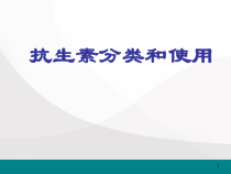 抗生素的简单分类及使用医学课件