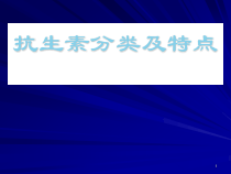 抗生素分类及特点课件