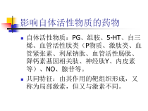 临床药理学影响自体活性物质的药物课件