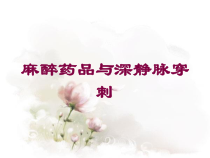 麻醉药品与深静脉穿刺培训课件