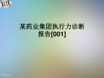 某药业集团执行力诊断报告001课件