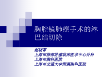 胸腔镜肺癌手术的淋巴结切除医学药学生命科学课件