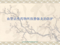 血管活性药物所致静脉炎的防护课件