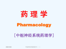 药理学-12中枢神经系统药理概述课件