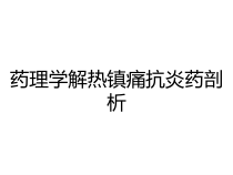 药理学解热镇痛抗炎药剖析课件
